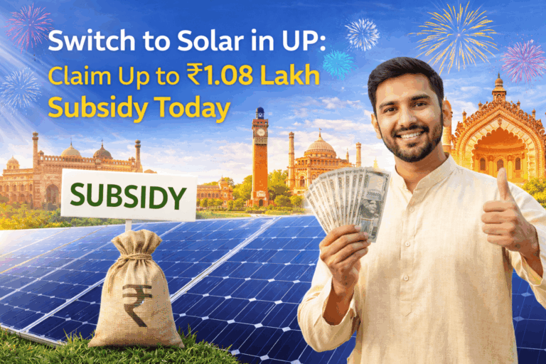Switch to Solar in UP: Claim Up to ₹1.08 Lakh Subsidy Today